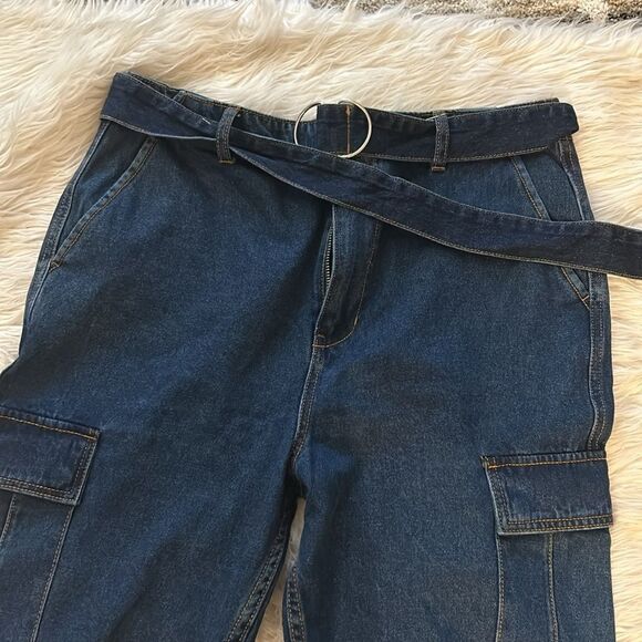 FOREVER 21| Cargo Womens jeans belted size 31 - Picture 3 of 8